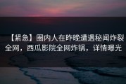 【紧急】圈内人在昨晚遭遇秘闻炸裂全网，西瓜影院全网炸锅，详情曝光
